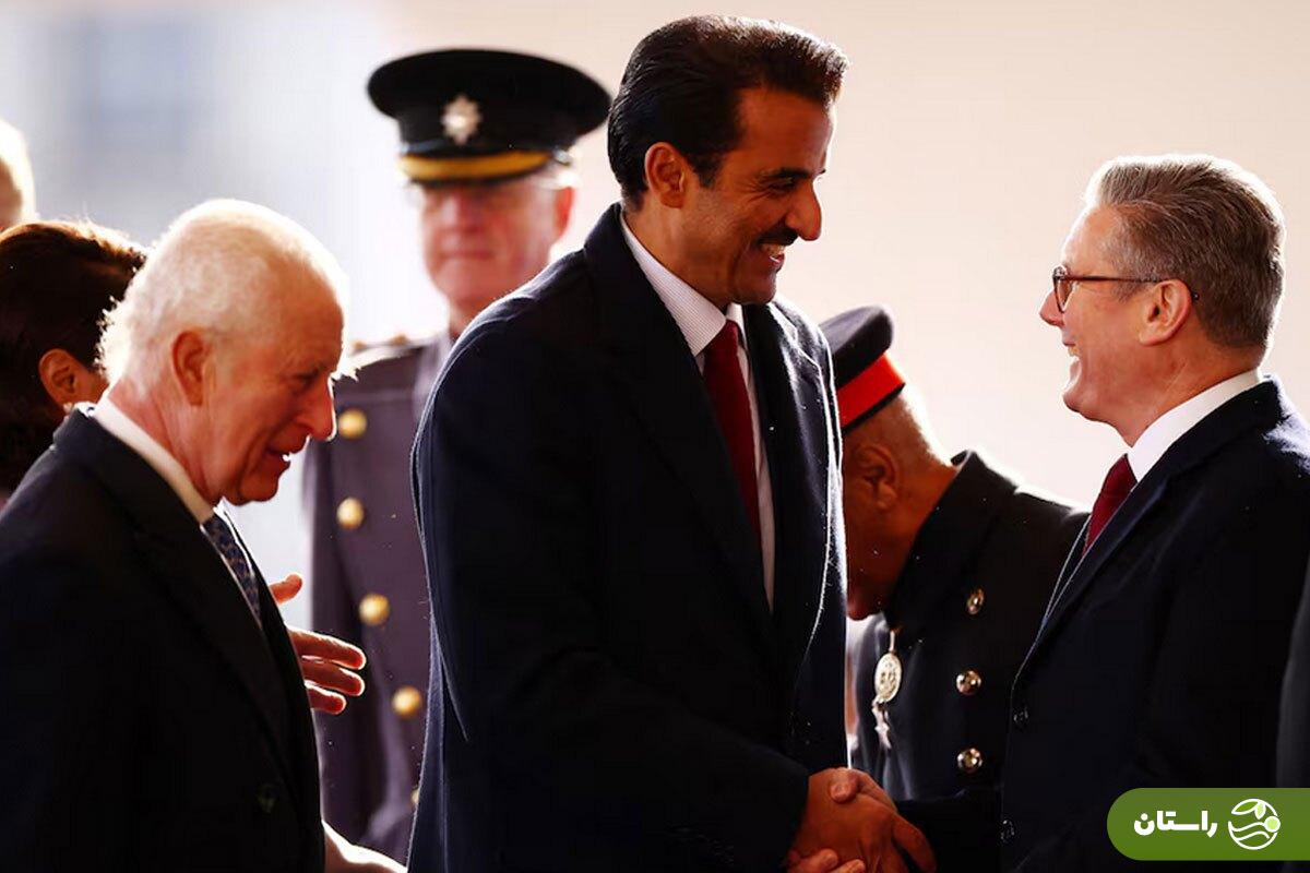 تصاویر | استقبال شاهانه از امیر قطر و همسرش در لندن تصاویر | استقبال شاهانه از امیر قطر و همسرش در لندن