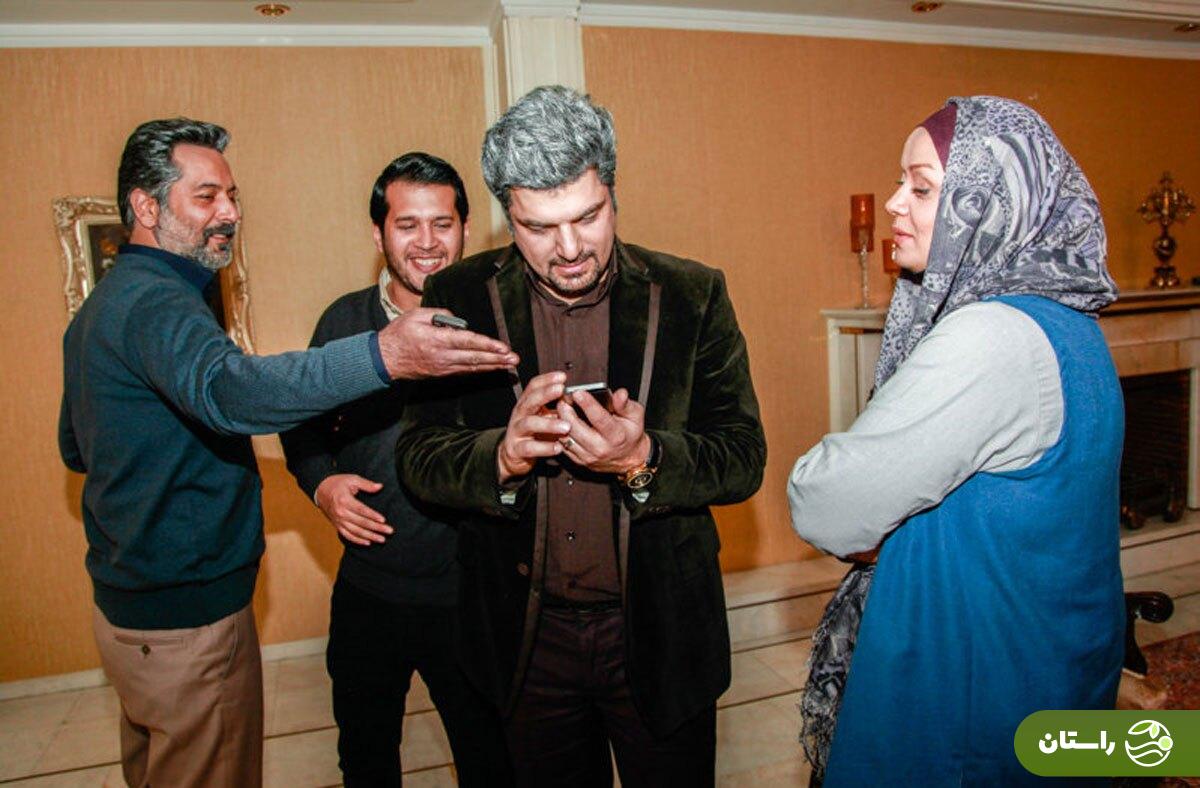 تصاویر | سام درخشانی و الهام چرخنده در پشت صحنه سریال آوای باران؛ سال ۹۲