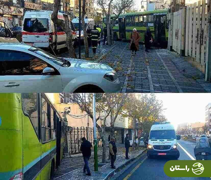 عکس | برخورد عحیب اتوبوس شهری با یک ساختمان در تهران عکس | برخورد عحیب اتوبوس شهری با یک ساختمان در تهران