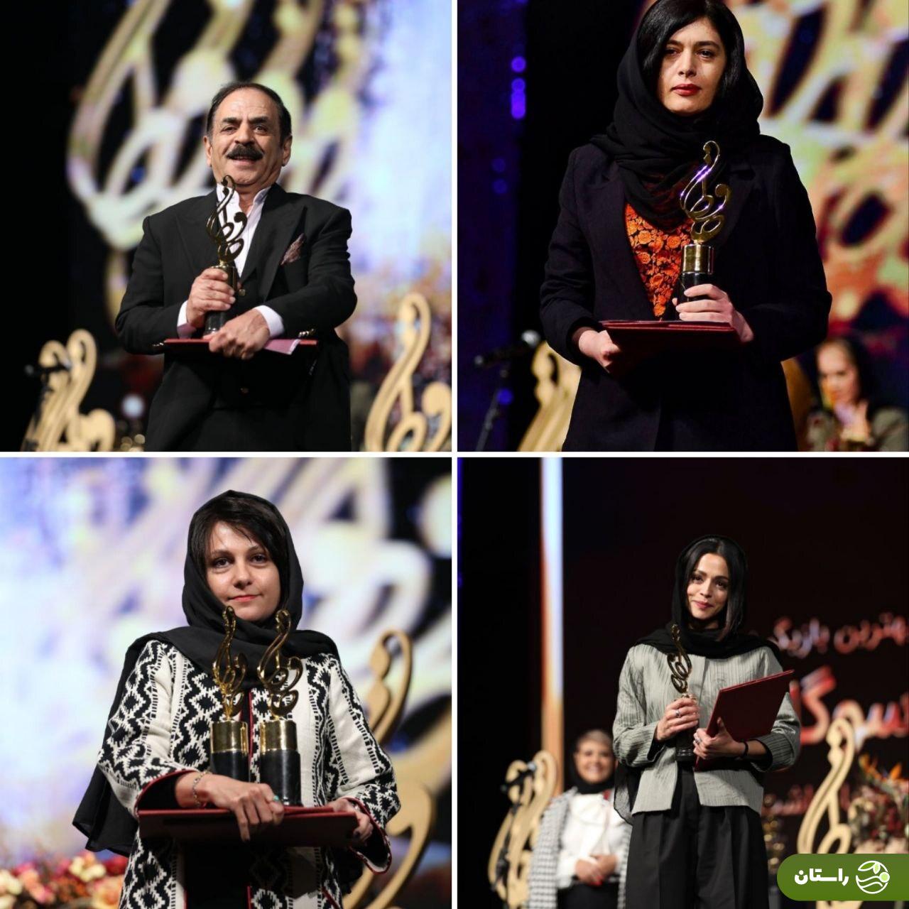 در جشن حافظ همه جایزه گرفتند؛ قدرت ایزدی، جواد عزتی، مهران مدیری، پارسا پیروزفر، سوگل خلیق، الناز شاکردوست، رضا عطاران و ... در جشن حافظ همه جایزه گرفتند؛ قدرت ایزدی، جواد عزتی، مهران مدیری، پارسا پیروزفر، سوگل خلیق، الناز شاکردوست، رضا عطاران و ...