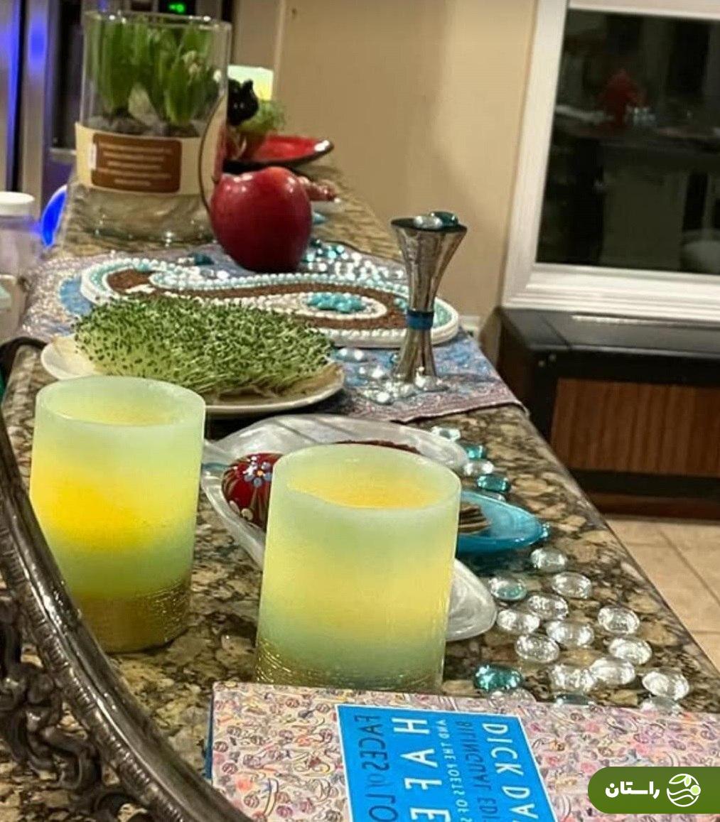 عکس | سفره هفت سین یاسمین مقبلی در فضا عکس | سفره هفت سین یاسمین مقبلی در فضا