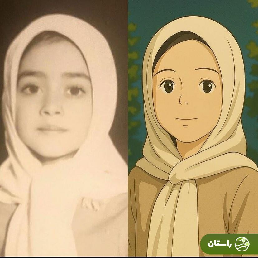 عکس | تونل زمان؛ تغییر چهره بهاره کیان افشار از ۶ سالگی تا ۴۲ سالگی + تصاویر جالب هوش مصنوعی