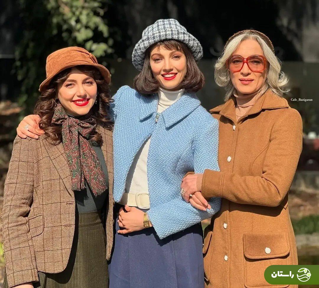 تصاویر | شکار سیگار کشیدن نوید محمدزاده توسط آیسان اسلامی، لیلا حاتمی و آیدا مصباحی در ۲۰۲۲، قاب زیبای پشت صحنه سریال تاسیان