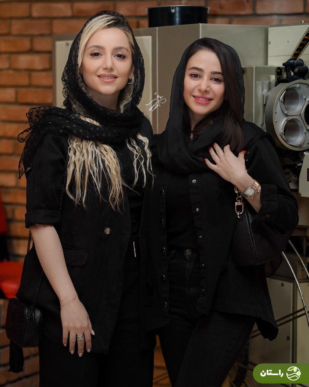 عکس دونفره الناز حبیبی و نازنین بیاتی در اکران فیلم رها