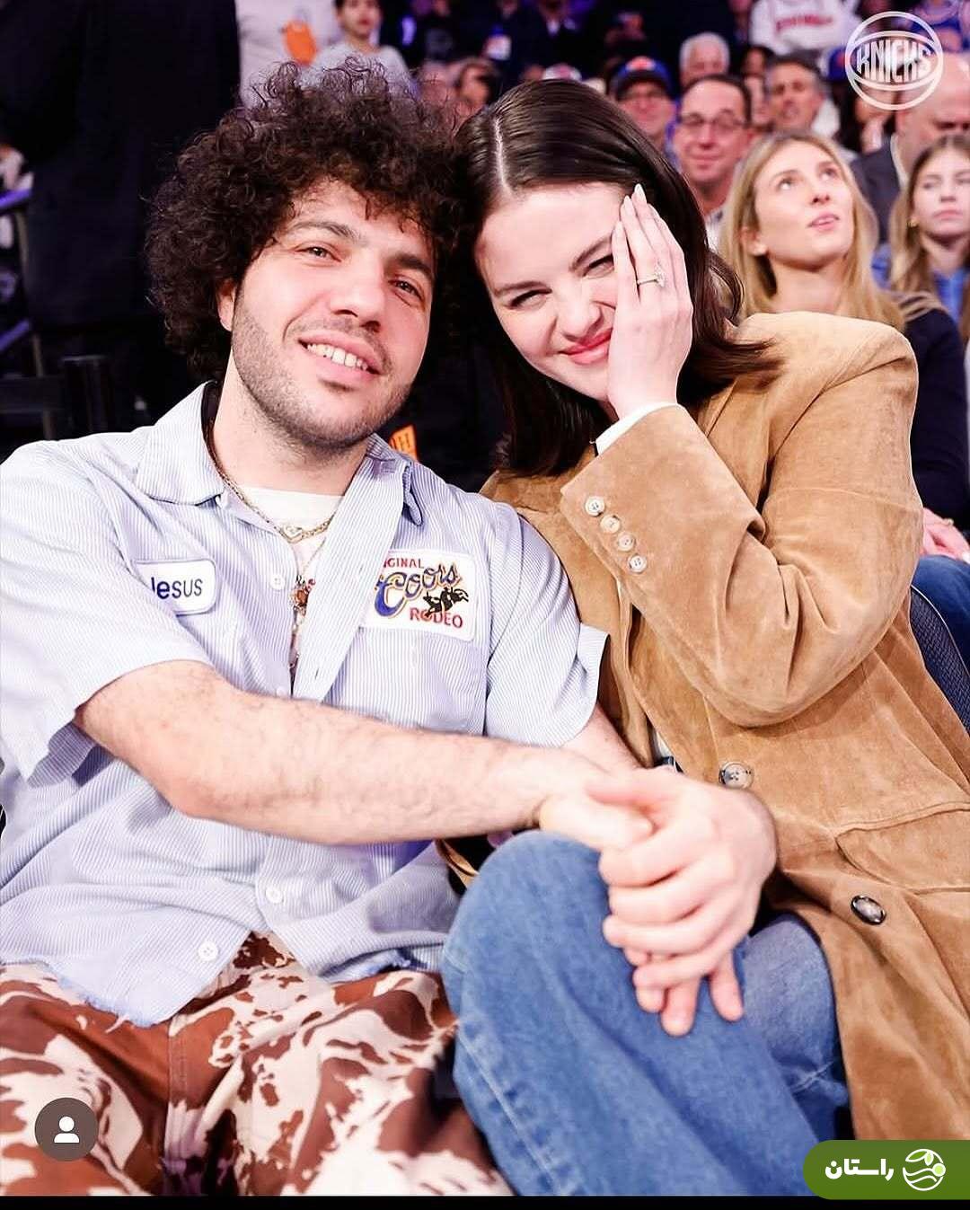 تصاویر | عاشقانه‌های سلنا گومز و بنی بلانکو در حاشیه بازی بسکتبال