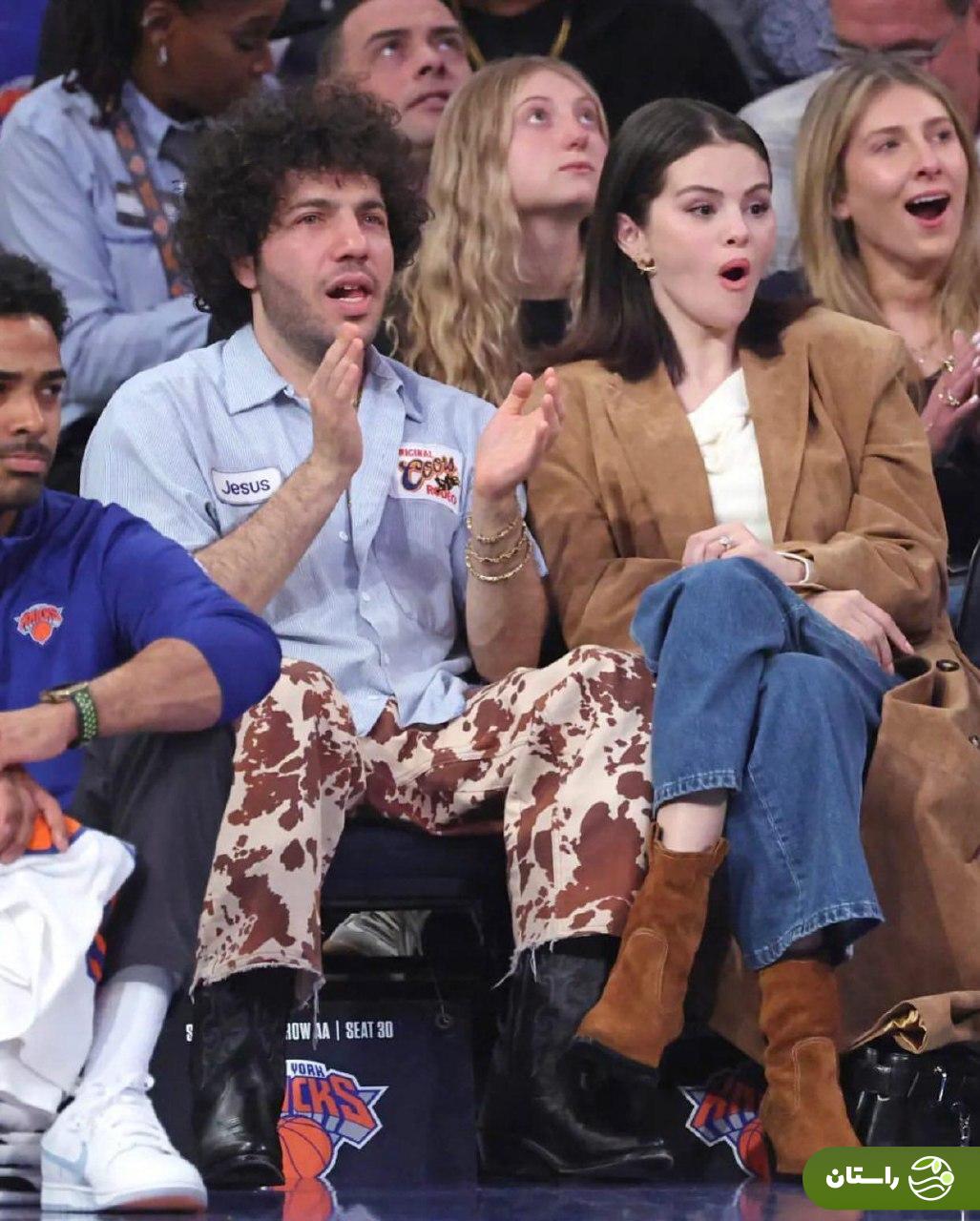 تصاویر | عاشقانه‌های سلنا گومز و بنی بلانکو در حاشیه بازی بسکتبال