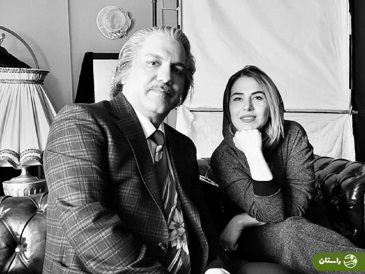 عکس | مهران مدیری و تینا پاکروان در پشت صحنه سریال تاسیان