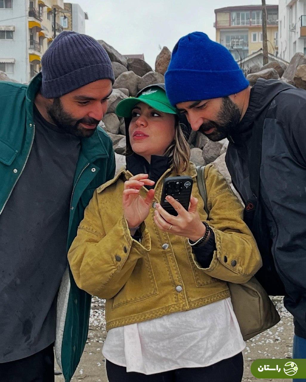 عکس عاشقانه شیدا خلیق و همسرش کیوان ساکت‌اف لب ساحل