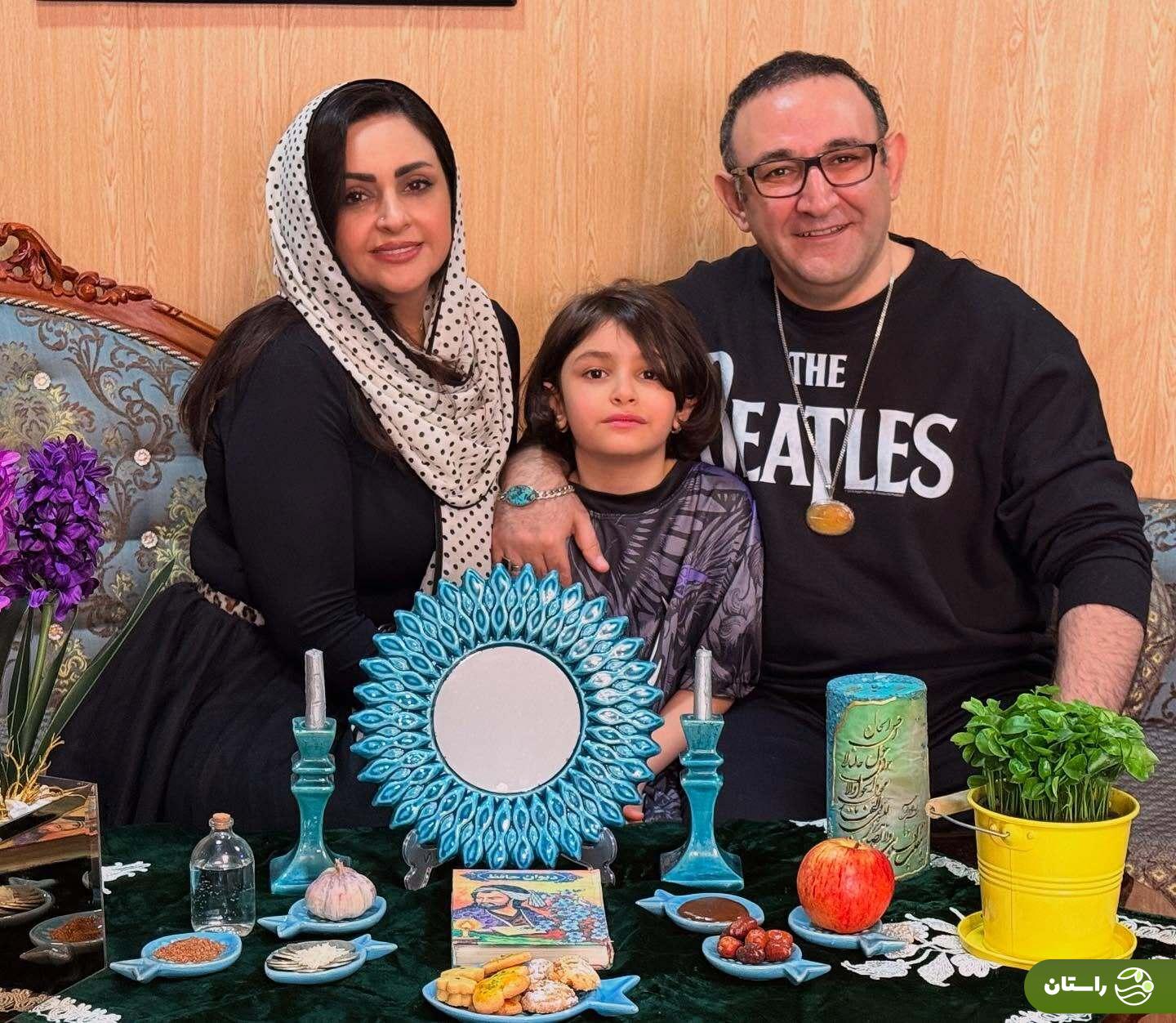 عکس |‌  قاب نوروزی هدایت هاشمی بازیگر نقش اوس‌موسی در پایتخت و همسرش