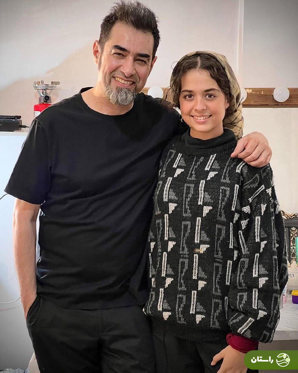 عکس | ترنم کرمانیان و شهاب حسینی در پشت صحنه سریال «آبان»