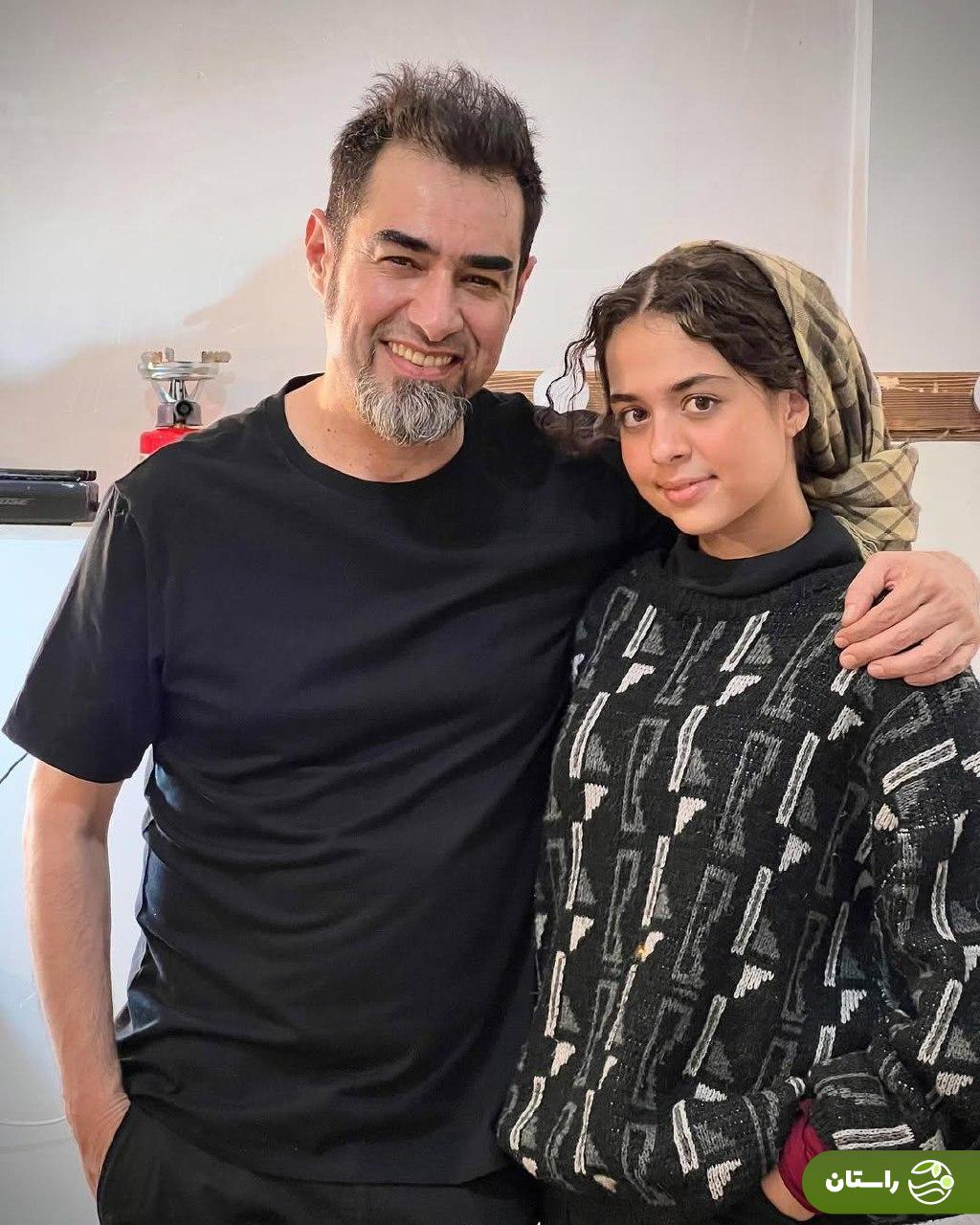 عکس | ترنم کرمانیان و شهاب حسینی در پشت صحنه سریال «آبان»