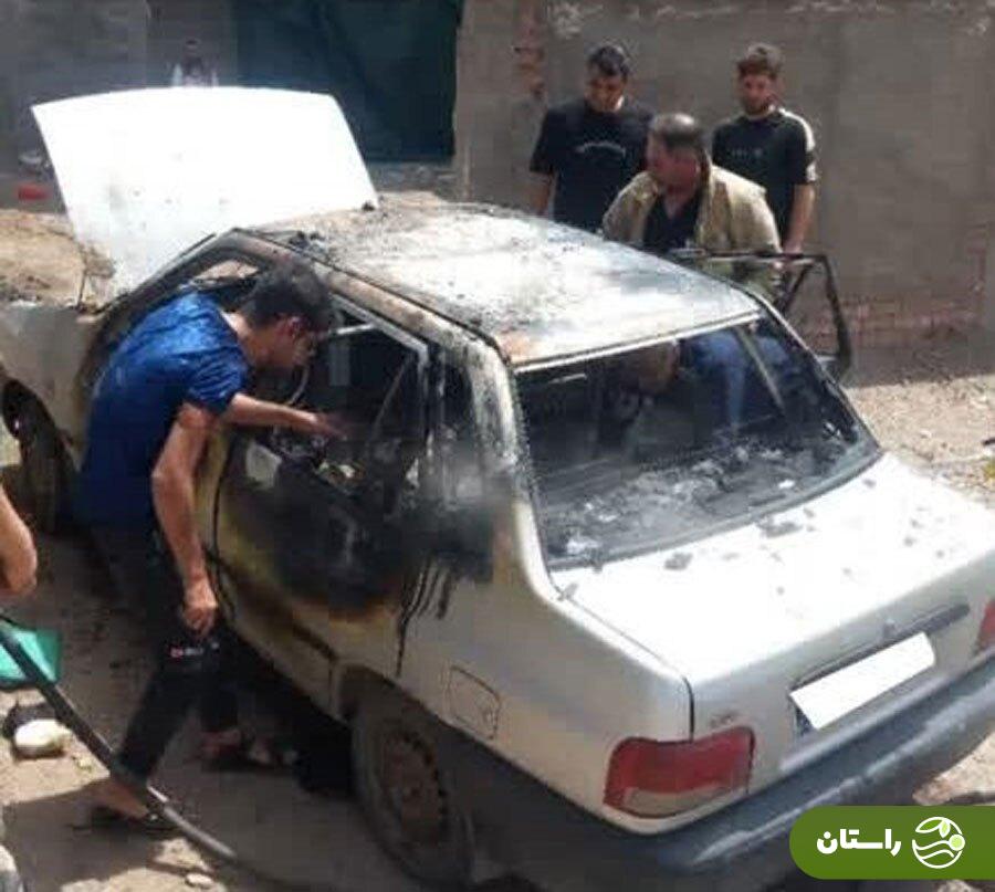 عکس | بلایی که یک موبایل سر پراید آورد عکس | بلایی که یک موبایل سر پراید آورد