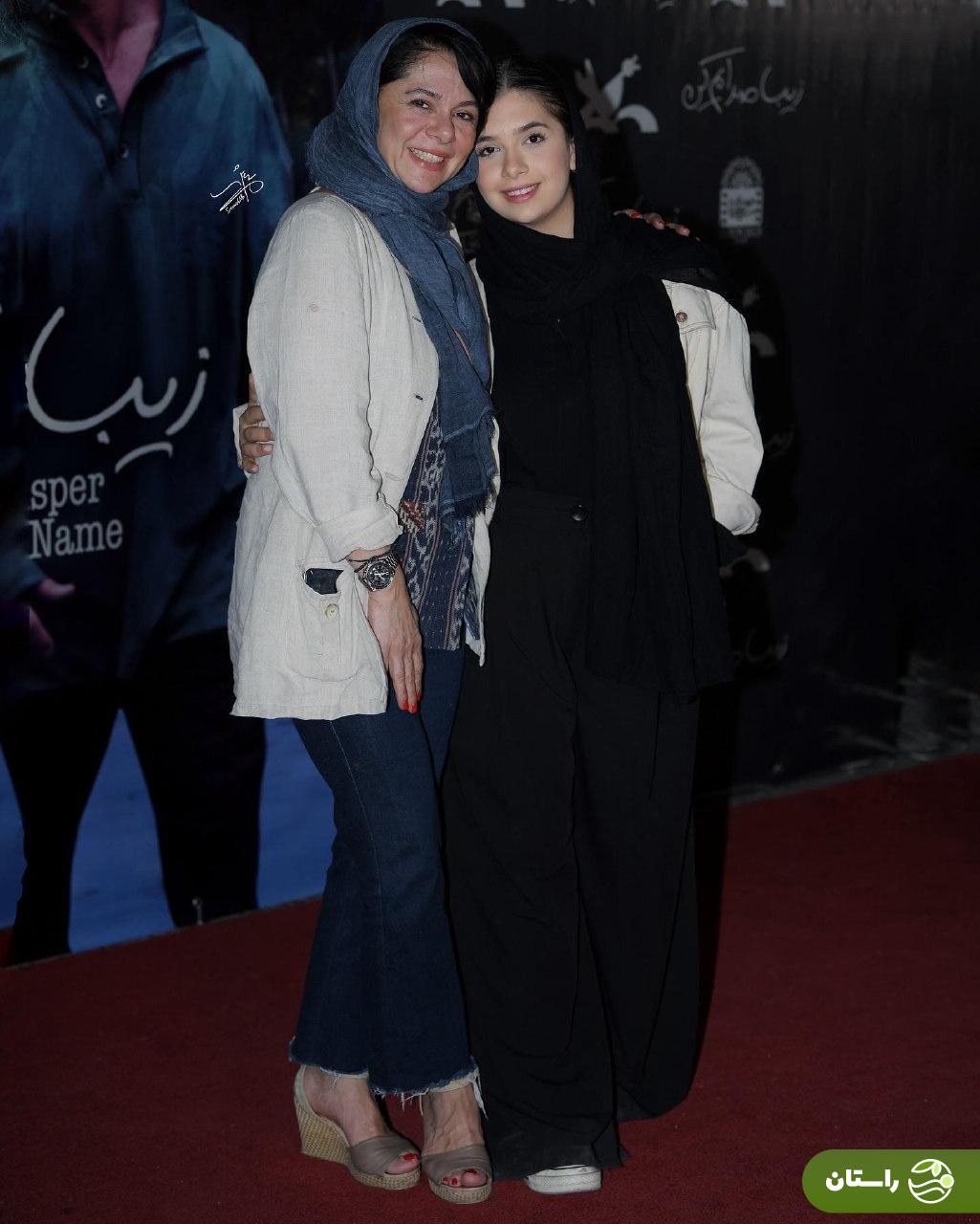 عکس | نفس بازغی و مادرش مستانه مهاجر در اکران خصوصی فیلم «زیبا صدایم کن»