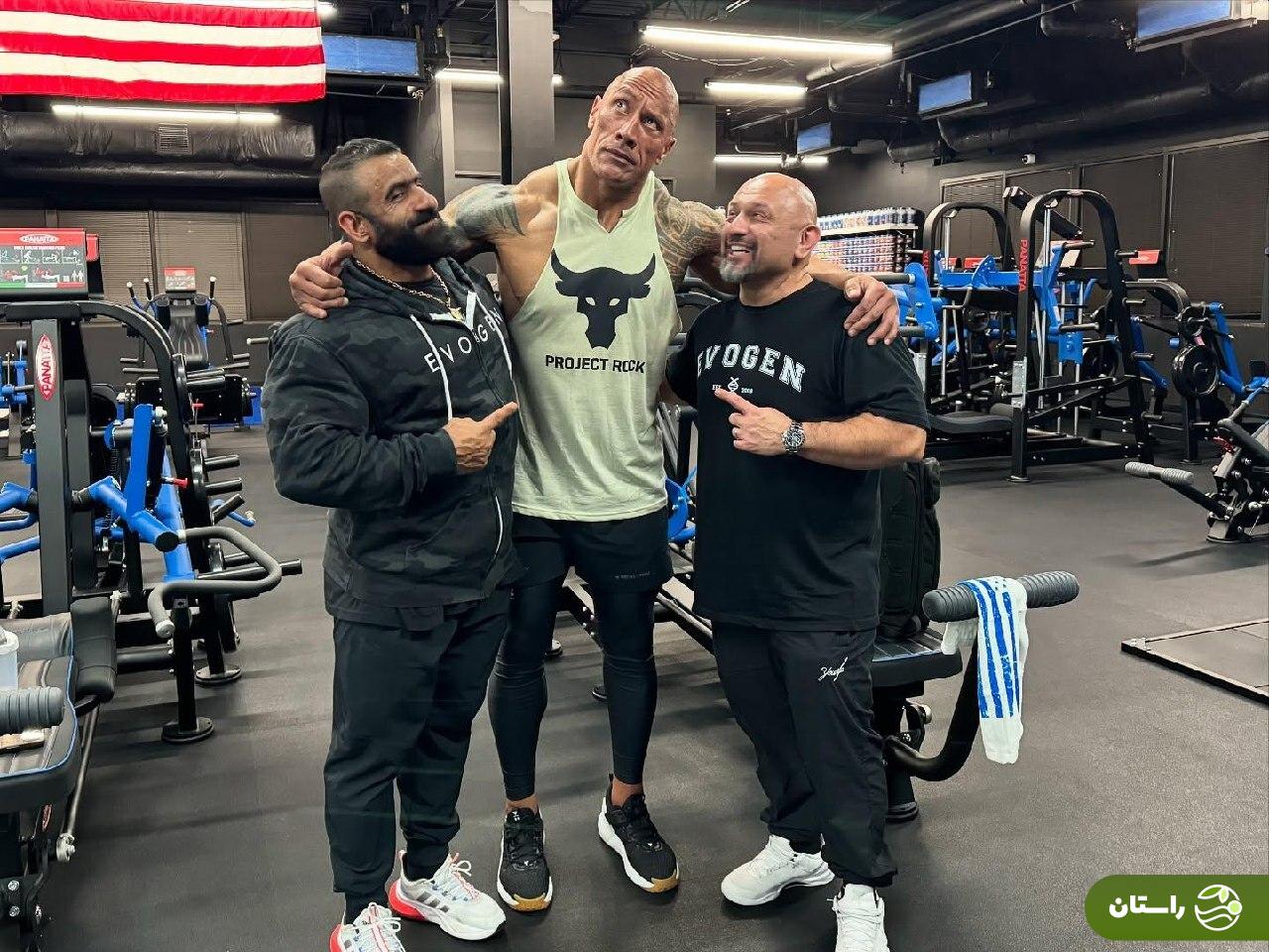 گرگ پارسی در جشن تولد ستاره هالیوود؛ دیدار هادی چوپان و دواین جانسون + عکس گرگ پارسی در جشن تولد ستاره هالیوود؛ دیدار هادی چوپان و دواین جانسون + عکس