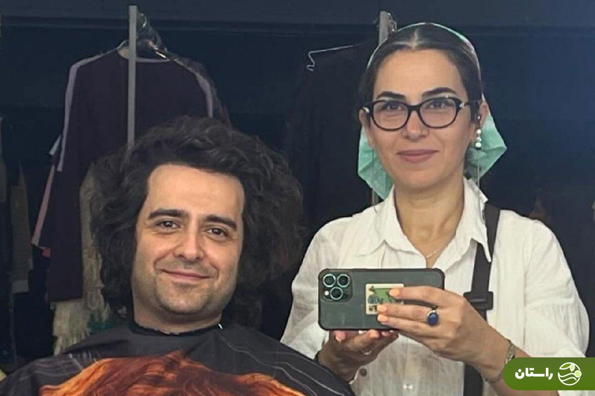 عکس | امیرحسین آرمان و تینا پاکروان در اتاق گریم سریال «تاسیان»