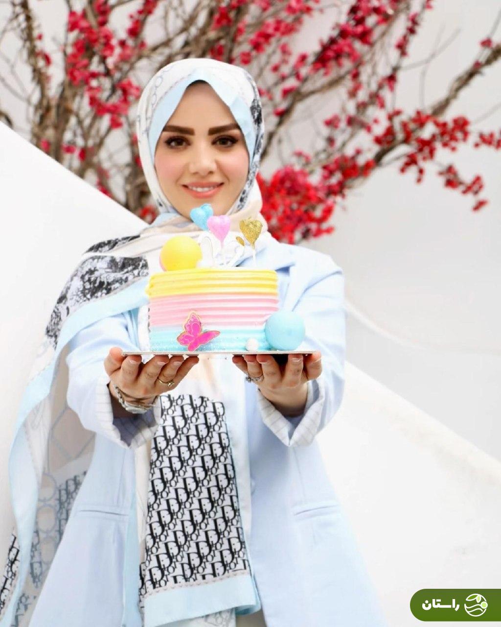 جشن تولد ۳۶ سالگی مبینا نصیری مجری تلویزیون با حضور همسرش