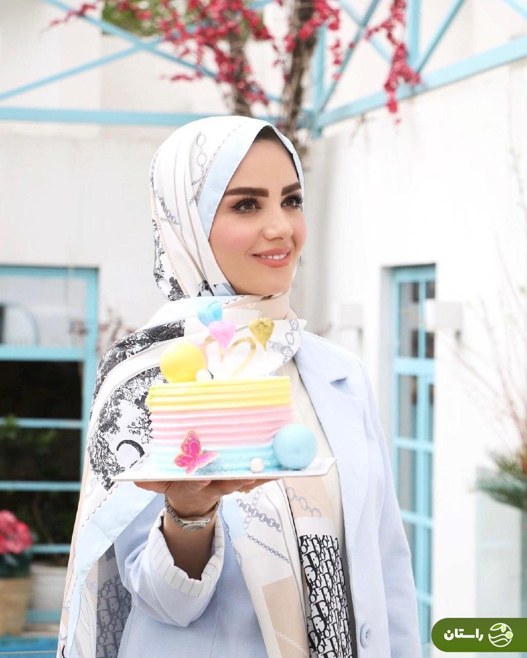 جشن تولد ۳۶ سالگی مبینا نصیری مجری تلویزیون با حضور همسرش