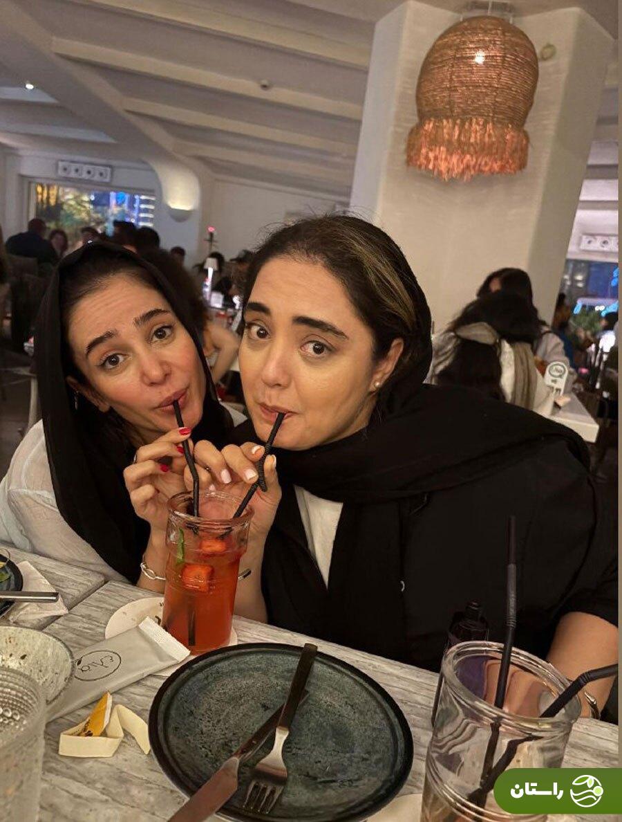 عکس عجیب از کافه‌ گردی صمیمانه الناز حبیبی و نرگس محمدی