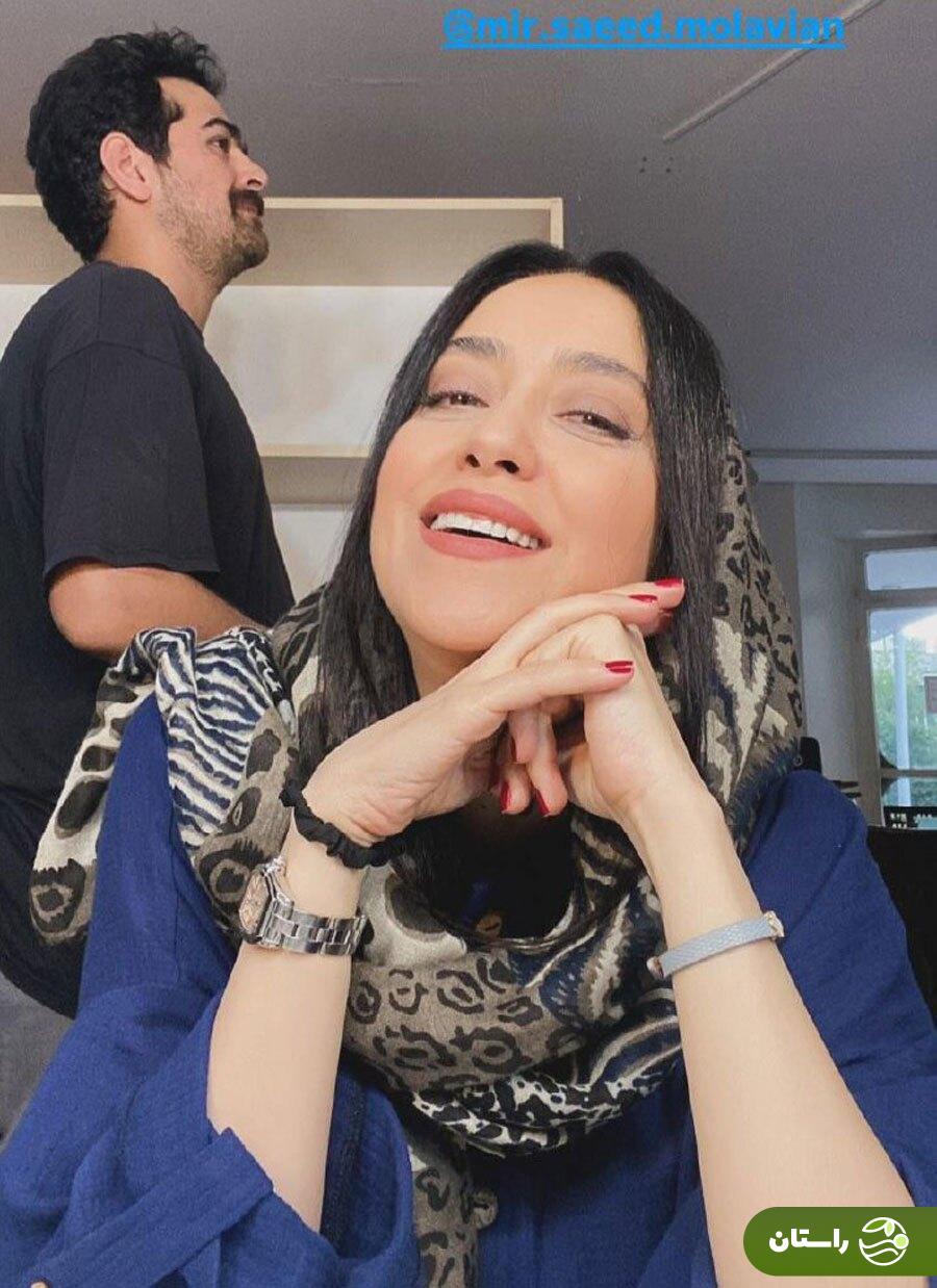 تصاویر دیدنی بهاره کیان افشار با لاله مرزبان و میرسعید مولویان پس از پایان سریال آبان