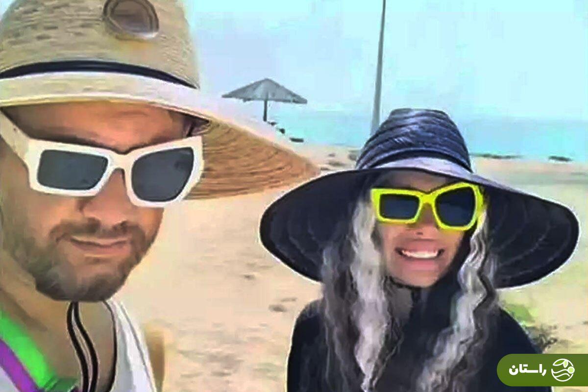 بیتا گرام کیست، چه ارتباطی با علی صادقی دارد و ماجرای تخریب ویلا چیست؟ + تصاویر و بیوگرافی تصویر علی صادقی با بیتا گرام با کلاه آفتابی