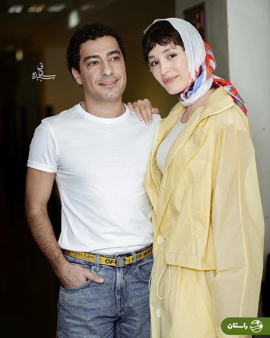 تصاویر عاشقانه نوید محمدزاده و فرشته حسینی در اکران مردمی فیلم «بی سر و صدا»