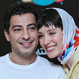 تصاویر عاشقانه نوید محمدزاده و فرشته حسینی در اکران مردمی فیلم «بی سر و صدا»