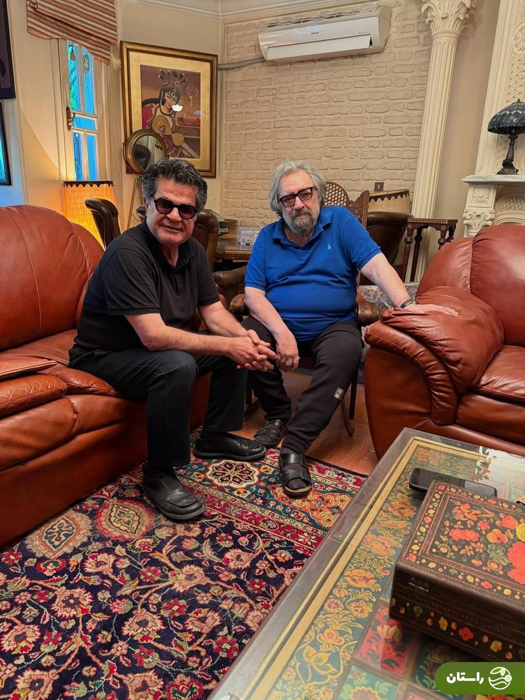 دیدار جعفر پناهی با مسعود کیمیایی پس از دریافت نخل طلای کن + عکس
