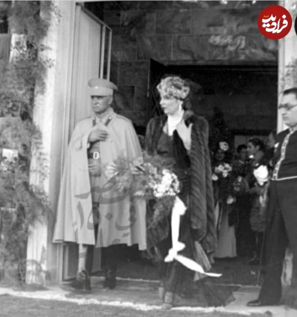 عکس | تونل زمان؛ «ملکه نازلی، مادرزن محمدرضا پهلوی» در کنار «رضاخان»