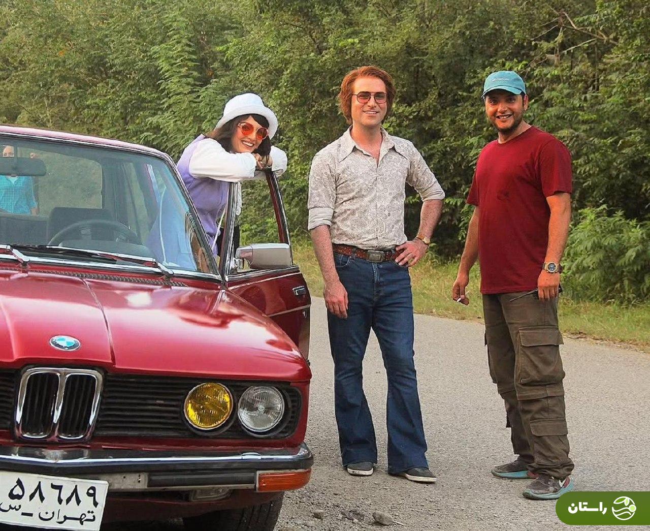 عکس | پشت صحنه سریال تاسیان؛ شیرین (مهسا حجازی) و امیر (هوتن شکیبا) در راه شمال