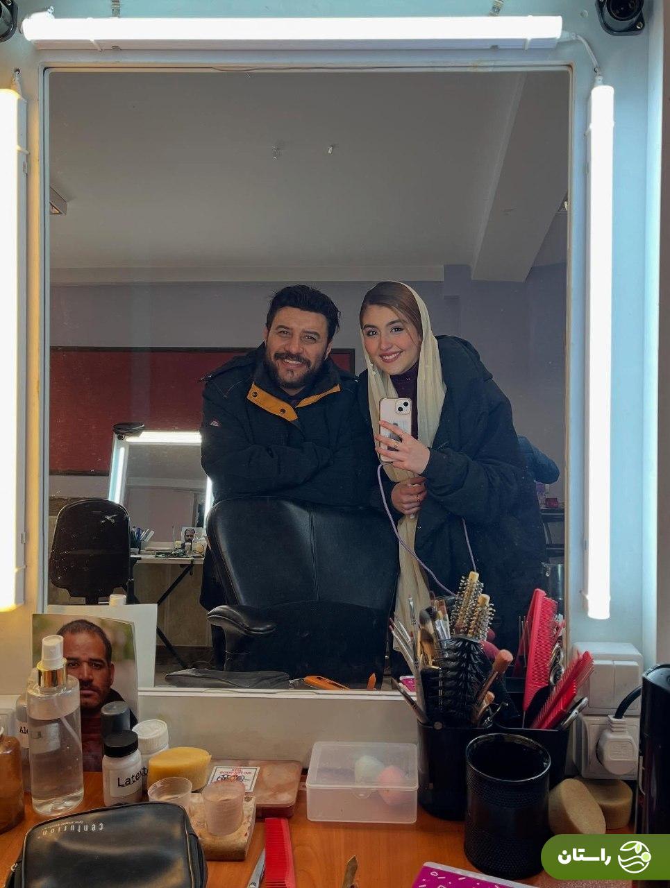 تصاویر دیدنی از پشت صحنه سریال وحشی؛ داوود (جواد عزتی)، رها (نگار جواهریان) و شکوفه (زهرا مددی)