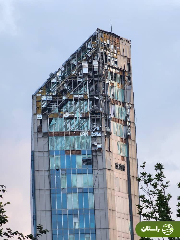 ویدئو | آسیب دیدگی برج بابک زنجانی در حمله اسرائیل