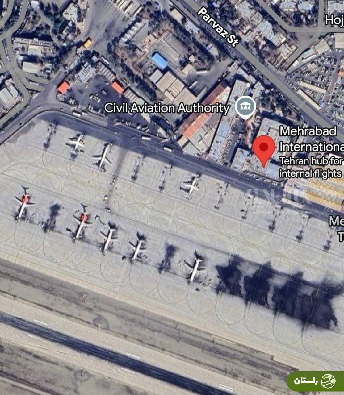 تصاویر ماهواره‌ای از فرودگاه مهرآباد پس از حمله اسرائیل
