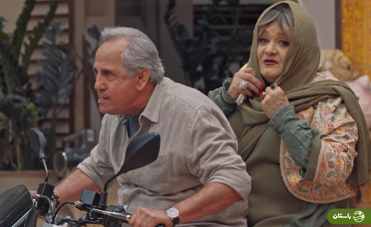 اتفاق تلخی که برای «مجید مظفری» در جوکر افتاد! موتورسواری مجید مظفری و اکبر عبدی در جوکر