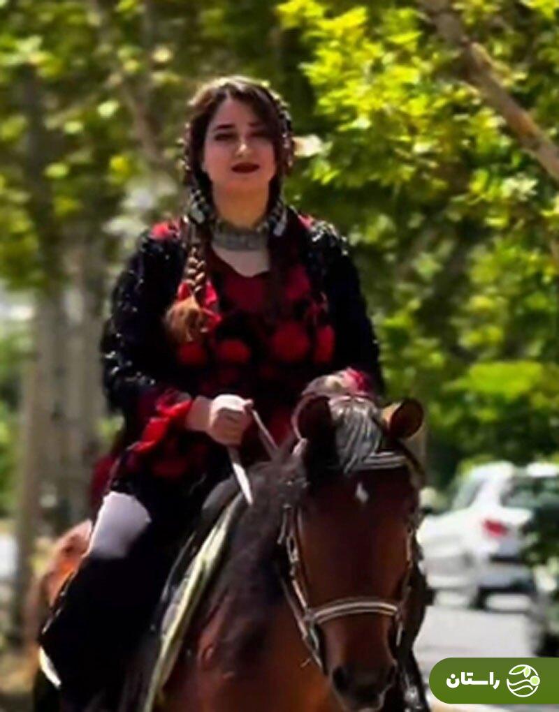 نمایش عجیب استاندار کردستان؛ اسب سواری زنان در استقبال از هیات خارجی + ویدئو
