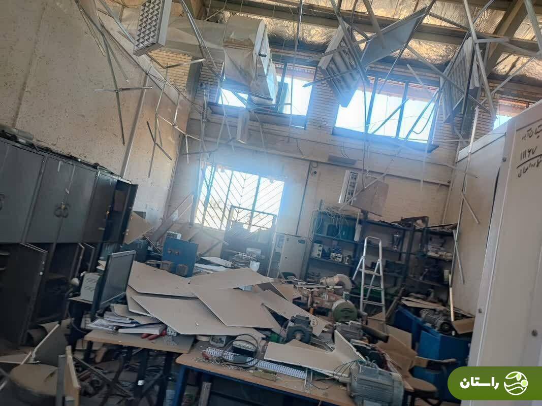 عکس | حمله به مرکز آموزش فنی‌وحرفه‌ای آذربایجان شرقی