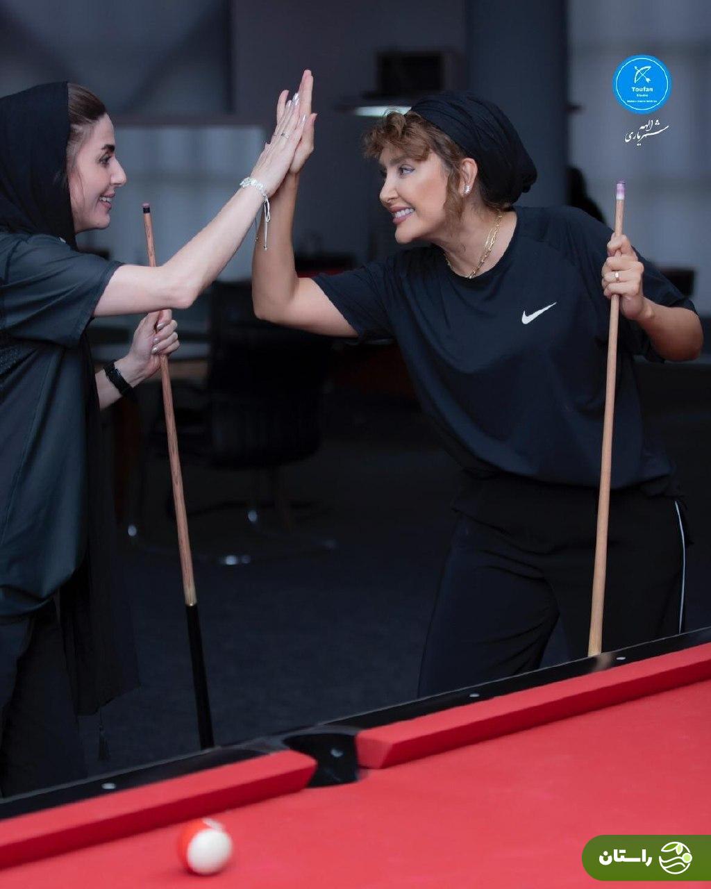 تصاویر | بیلیاردبازی رها خدایاری، شیرین منجمی و سولماز حصاری