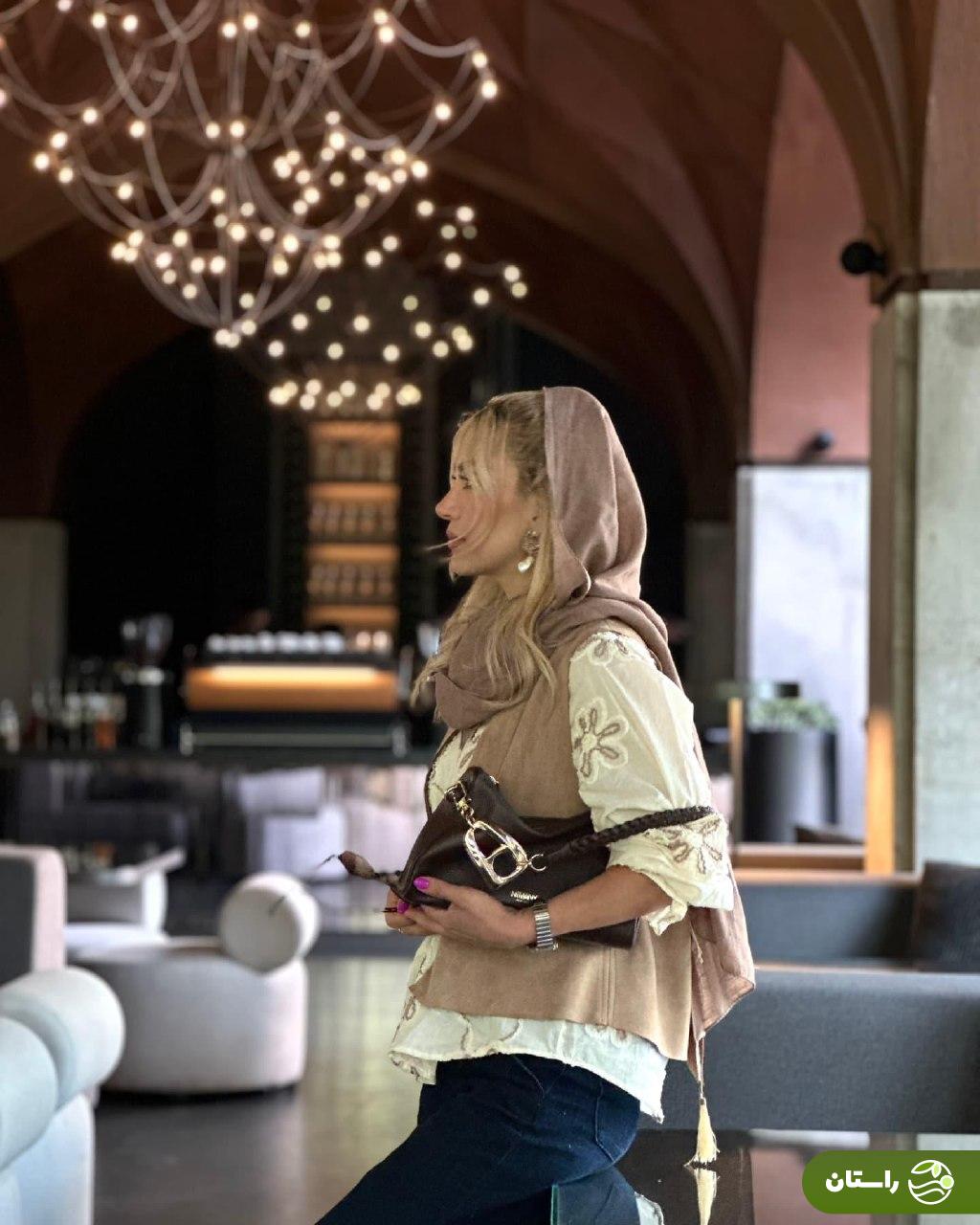 تصاویر | استایل جدید و ژست‌های مینا مختاری همسر بهرام رادان