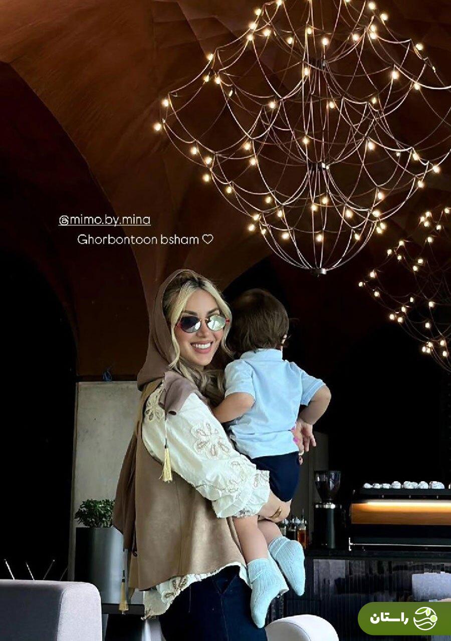 تصاویر | استایل جدید و ژست‌های مینا مختاری همسر بهرام رادان