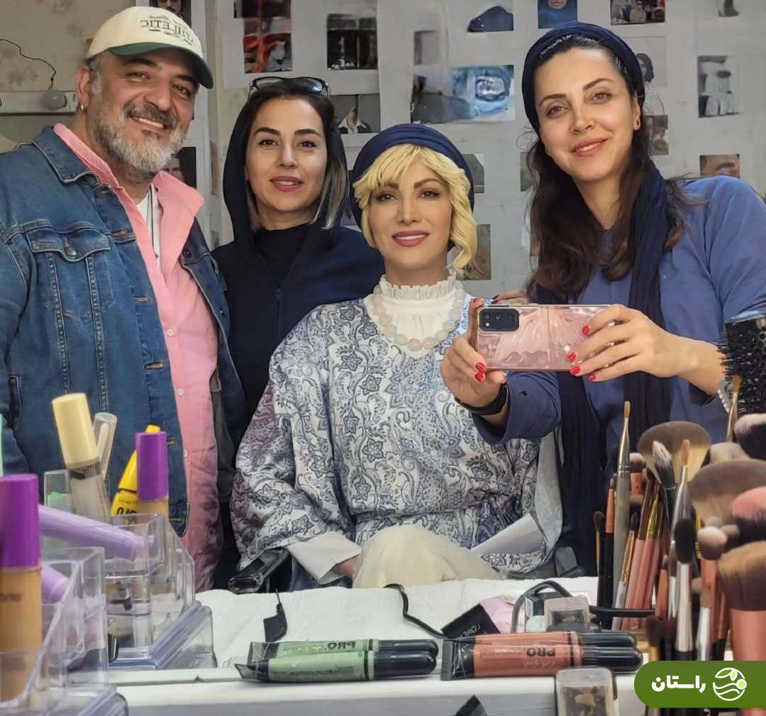 عکس پربازدید حوریِ (ریحانه رضی) با تینا پاکروان در پشت‌ صحنه «تاسیان»