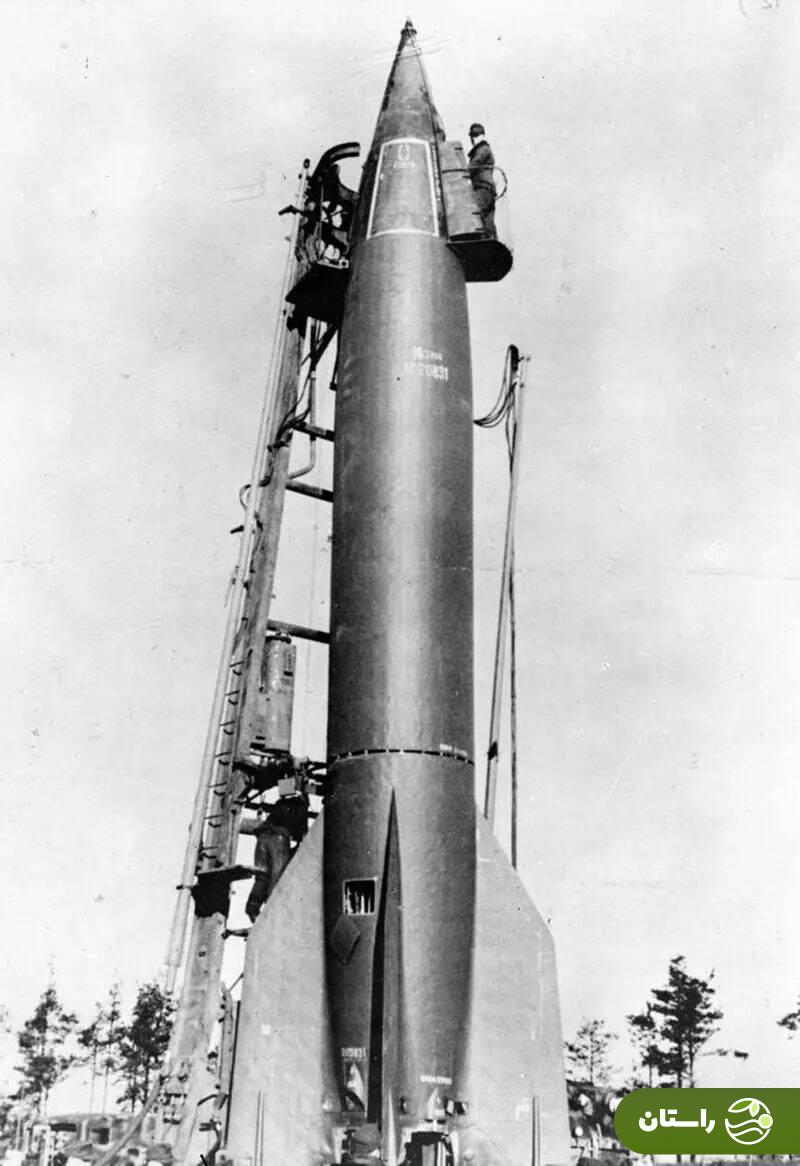 تصویری از موشک معروف جنگ جهانی دوم