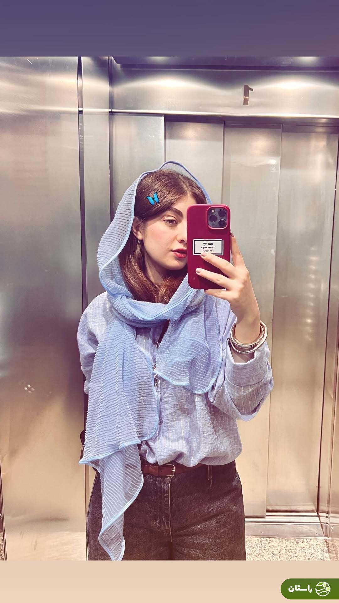 عکس | سلفی آسانسوری الیکا ناصری بازیگر نقش ابرا در سریال «یاغی»