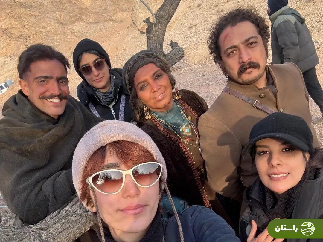 تصاویر | سوگل خلیق، الهام پاوه‌نژاد،‌ الهام نامی و پرویز پرستویی در پشت صحنه سریال «شکارگاه»