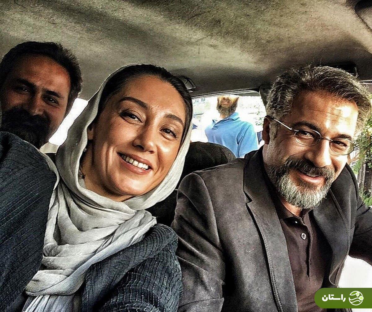 عکس | هدیه تهرانی، امیر آقایی، نوید محمدزاده و وحید جلیلوند در پشت صحنه فیلم «بدون تاریخ بدون امضاء»؛ سال ۹۵