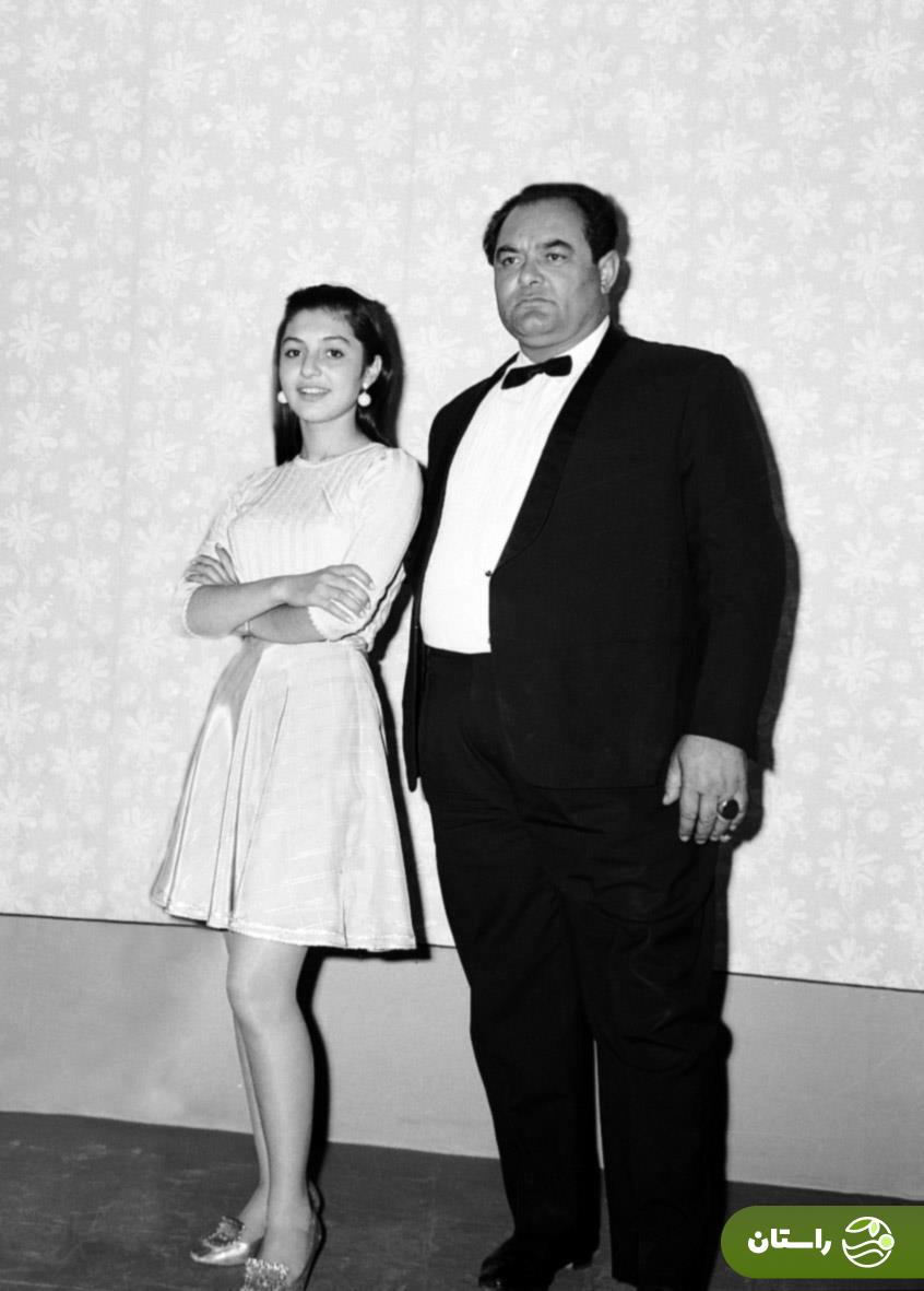 عکس | تونل زمان؛ فائقه آتشین (گوگوش) و پدرش صابر آتشین؛ ۶۰ سال پیش