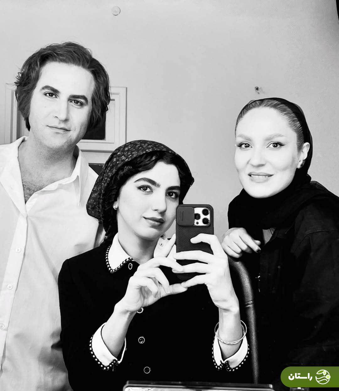 عکس | سلفی سپیده (بنفشه ریاضی) با شیرین (مهسا حجازی) و امیر (هوتن شکیبا) سریال «تاسیان»