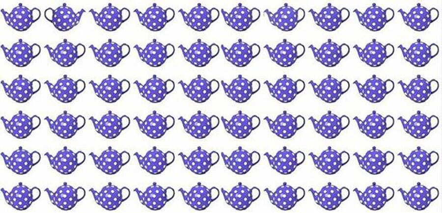 بازی فکری: ۹۸ ٪ افراد نمی‌توانند در ۵ ثانیه قوری متفاوت را پیدا کنند!