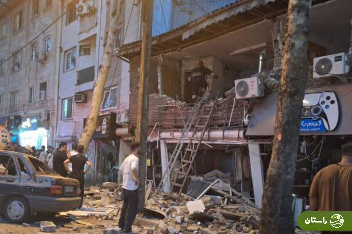 انفجار مهیب در بلوار شهید باهنر رشت؛ مصدومان راهی بیمارستان شدند + عکس
