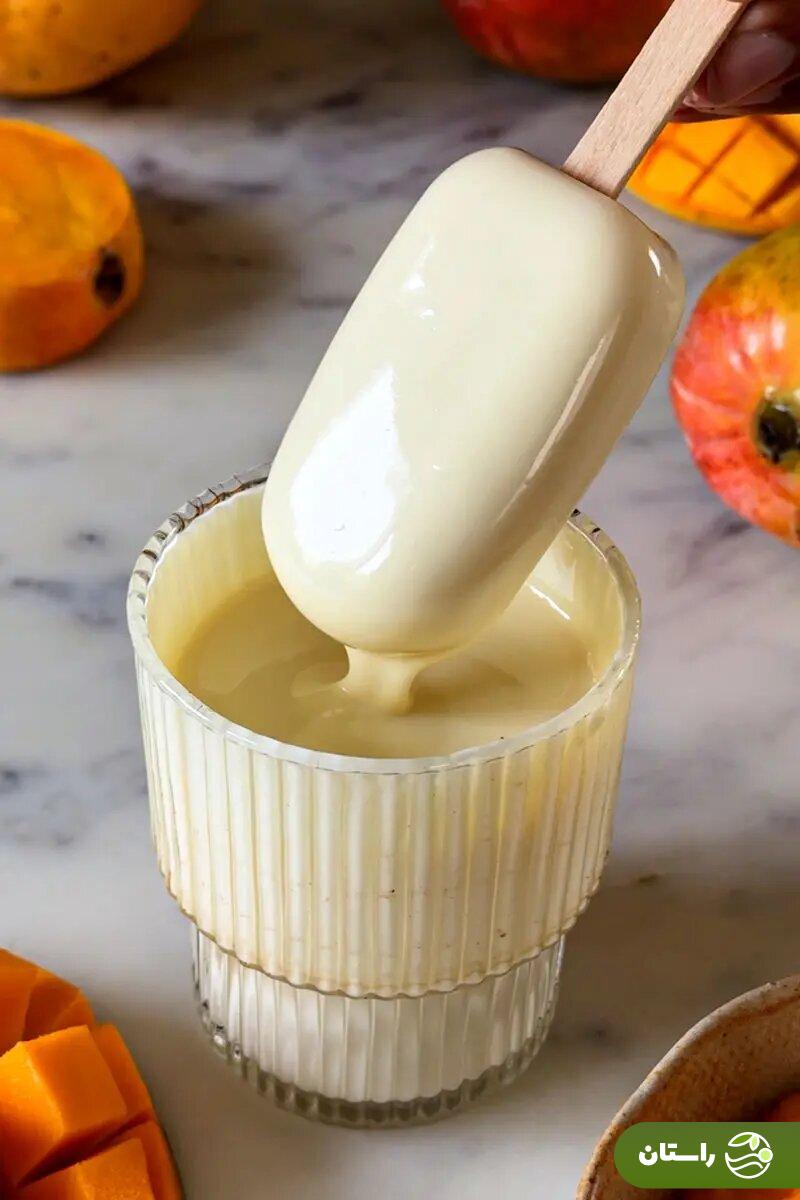 طرز تهیه بستنی خوشمزه مگنوم انبه و نارگیل در خانه + نکات مهم