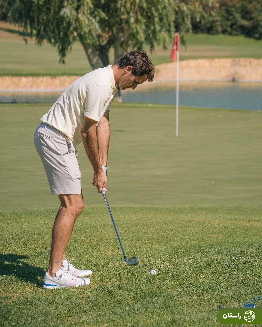 تصاویر | راجرر فدرر و رافائل نادال در حال تمرین گلف