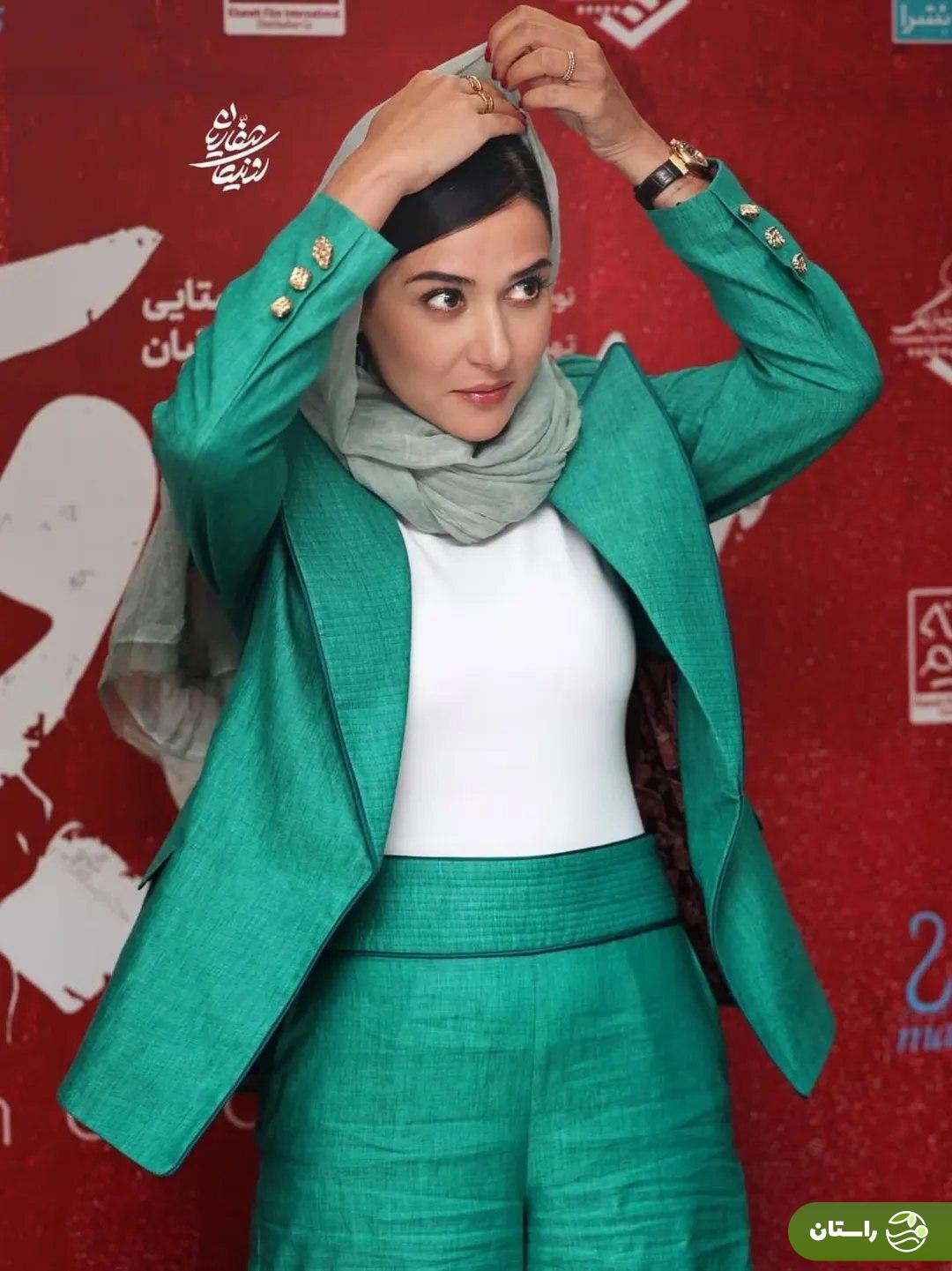 تصاویر | استایل ساده و زیبای پریناز ایزدیار در دومین شب اکران «زن و بچه»